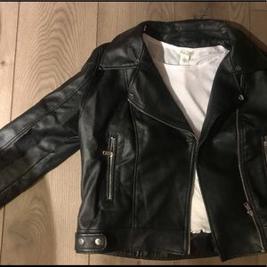 Fashion Nova Black Faux Leather Biker Jacket